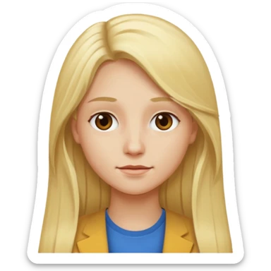 Use first image with blonde hair but make it longer  sticker