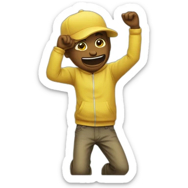 dabbing person sticker