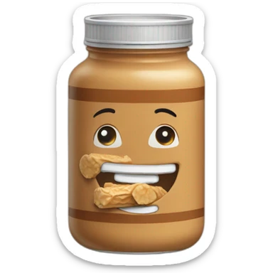 crunchy peanut butter jar sticker