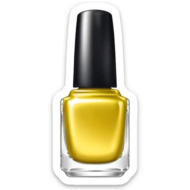 silvery nail polish yellow sticker