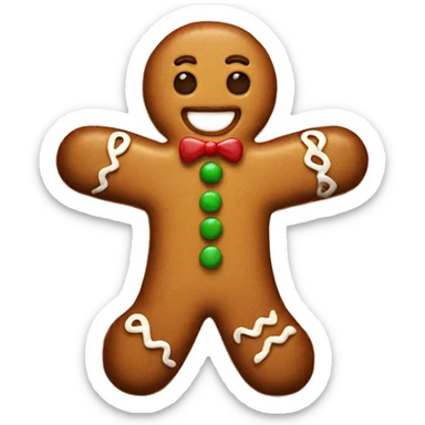 Gingerbread man sticker