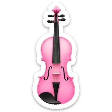 pink violin sticker