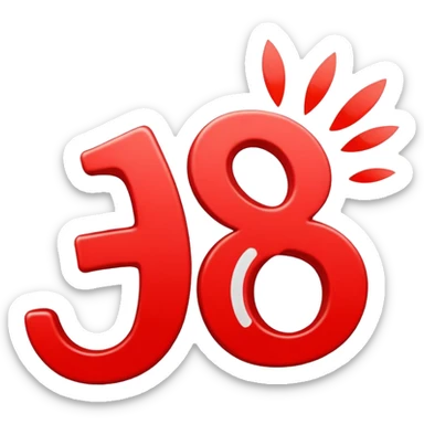 Bold red number 1000000 with energetic double underlines like the 100 emoji, vibrant and dynamic design conveying extreme approval and excitement sticker