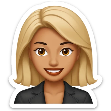 Sassy slay smile emoji with atitude  sticker