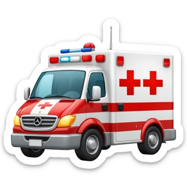 AMBULANCE  siren  sticker