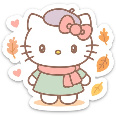 Hello Kitty Autumn Style sticker
