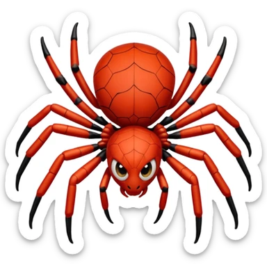 Genera una araña roja sticker