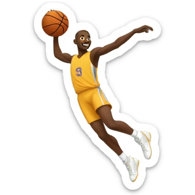basketball player high jump sticker