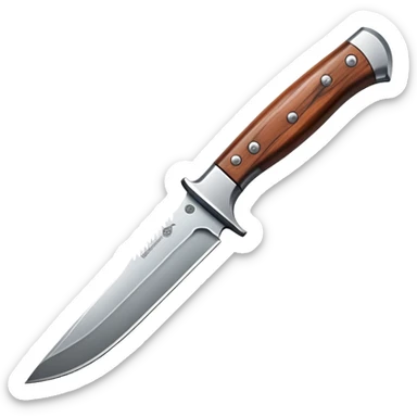 hunting knife with sharp edge sticker