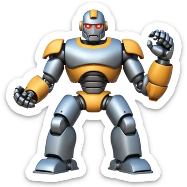 Greek Robot a giant and have good body made of iron and a good face like greek gods  sticker