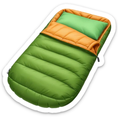 Camp Essentials, sleeping bag,negative:character. sticker