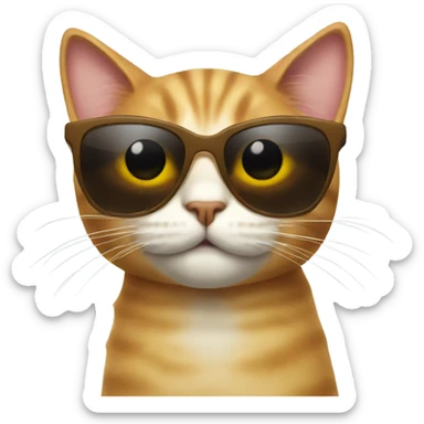 Cat with sunglasses sticker