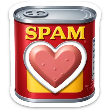 jeff koons style SPAM canned meat HEART  sticker