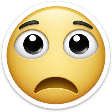 I want it to be like this emoji😧 except the eyes are round like this emoji. However the pupils must point directly to the roght🙄 sticker
