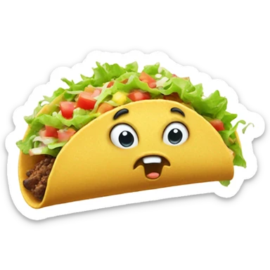 I want a taco watering sticker