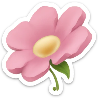 Beige Open book with light pink flower inside sticker