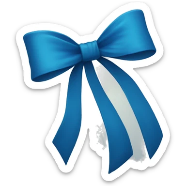 blue bow sticker