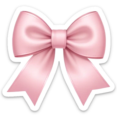 light pink ribbon bow sticker