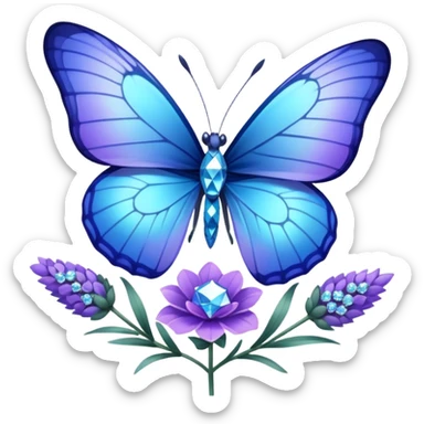 🩵🦋💎🪻 sticker