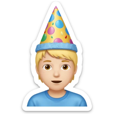 Emoji  (précisément celui-ci😅i)emoji goutte de sueur😅qui fête anniversaire  sticker