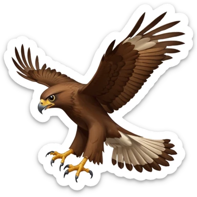 hawk swooping down sticker