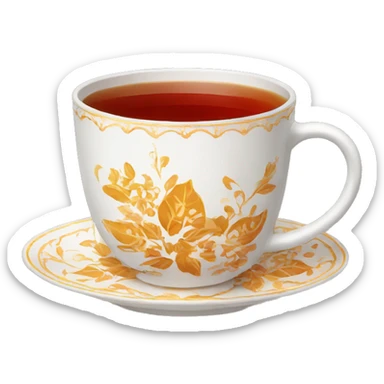 turkish tea cup sticker