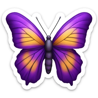 Borboleta roxa com detalhes  roxos roxo sticker