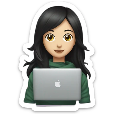 nico-robin-with-a-macbook sticker
