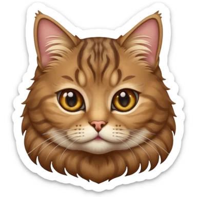 Persian brown tabby cat cute eyes sticker