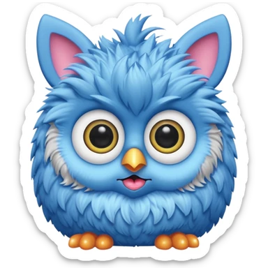 Furby blue sticker