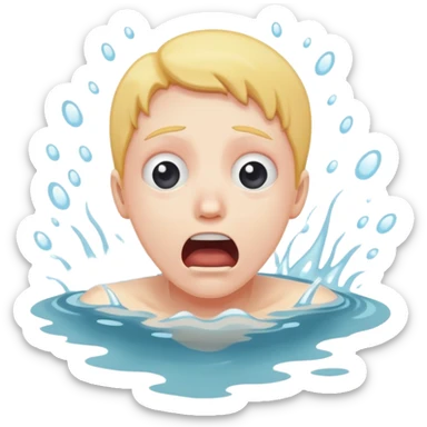 person drowning  sticker