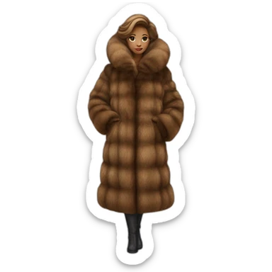 sable fur coat sticker