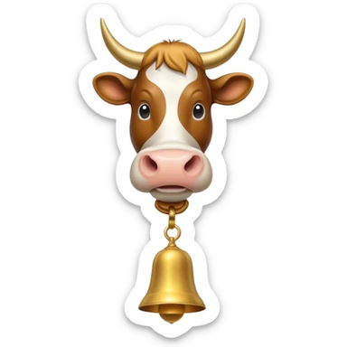 cow tail with golden bell  sticker