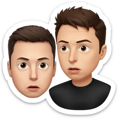 argument between Elon musk and Sam Altman sticker