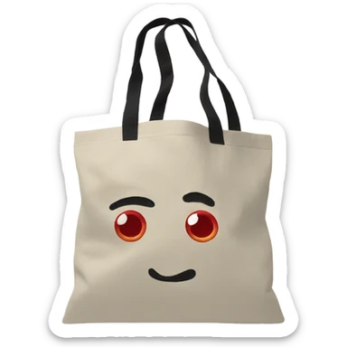 Canvas tote bag with an embroidered “S”  sticker