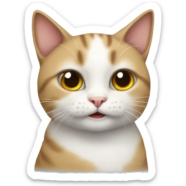 Cat saying idk sticker