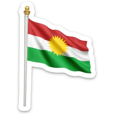 flag of kurdistan sticker
