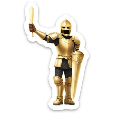 Golden Knight victory celebration hands up sticker