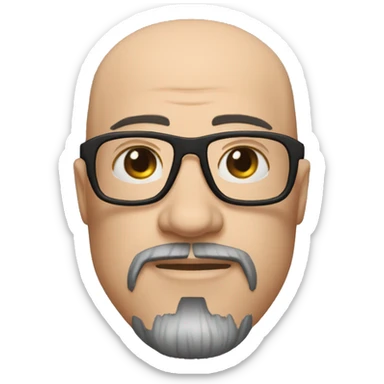 Tony stark is a bald, fat physicist with black bone glasses sticker