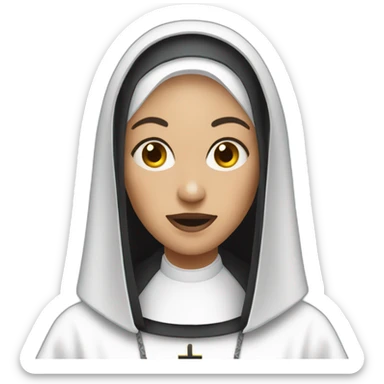 nun character from scary movie sticker