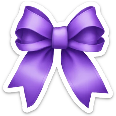 Purple bow sticker