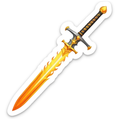 sword on fire emoji style
- Designs that remind you of the blade of Japanese animation extinction sticker