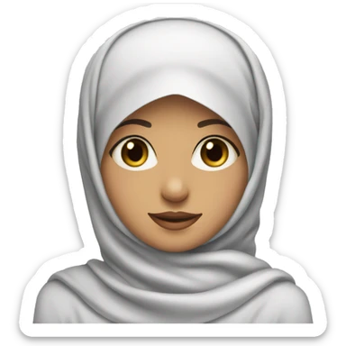 A beautiful and lovely girl wearing a Muslim hijab sticker