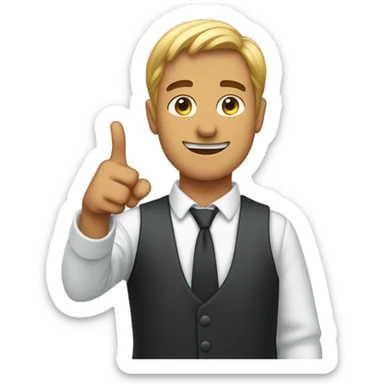 Pointing at myself sticker