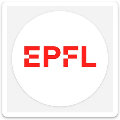 Create a faithful emoji version of the EPFL logo exactly as it appears in the reference image, with no characters or additions, preserving the exact graphic style and white background, in emoji format. sticker