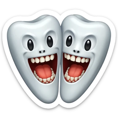 Hungry teeth sticker