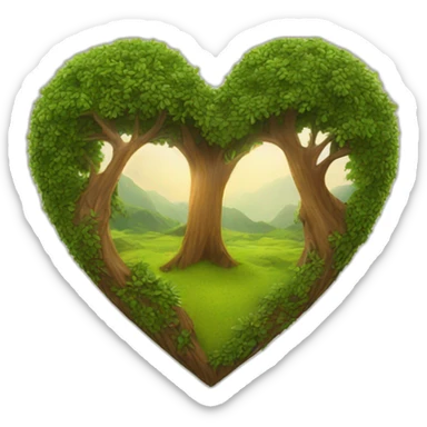 Nature heart sticker