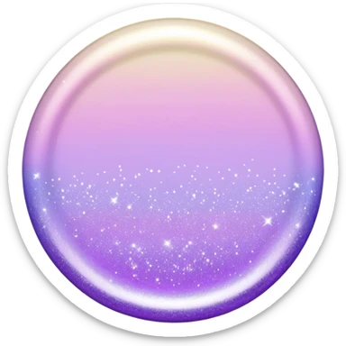 lilac gradient glitter gucci cream sticker
