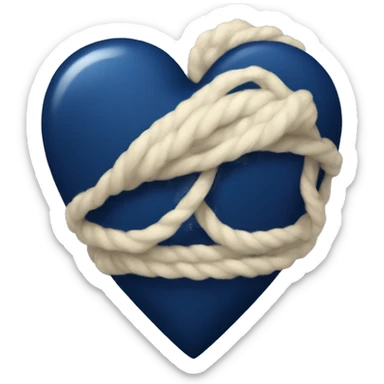 Navy blue heart sticker