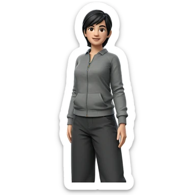 happy girl in casual outfit sticker